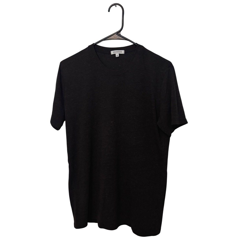 Gustin Shirt Mens Small Brown Heather Tri-Blend Short Sleeve Crew Neck Tee USA